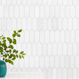 Bianco Dolomite Marble Picket Mosaic Tile