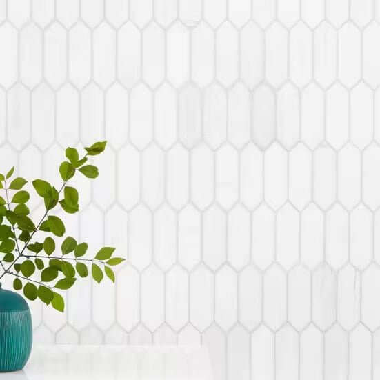 Bianco Dolomite Marble Picket Mosaic Tile