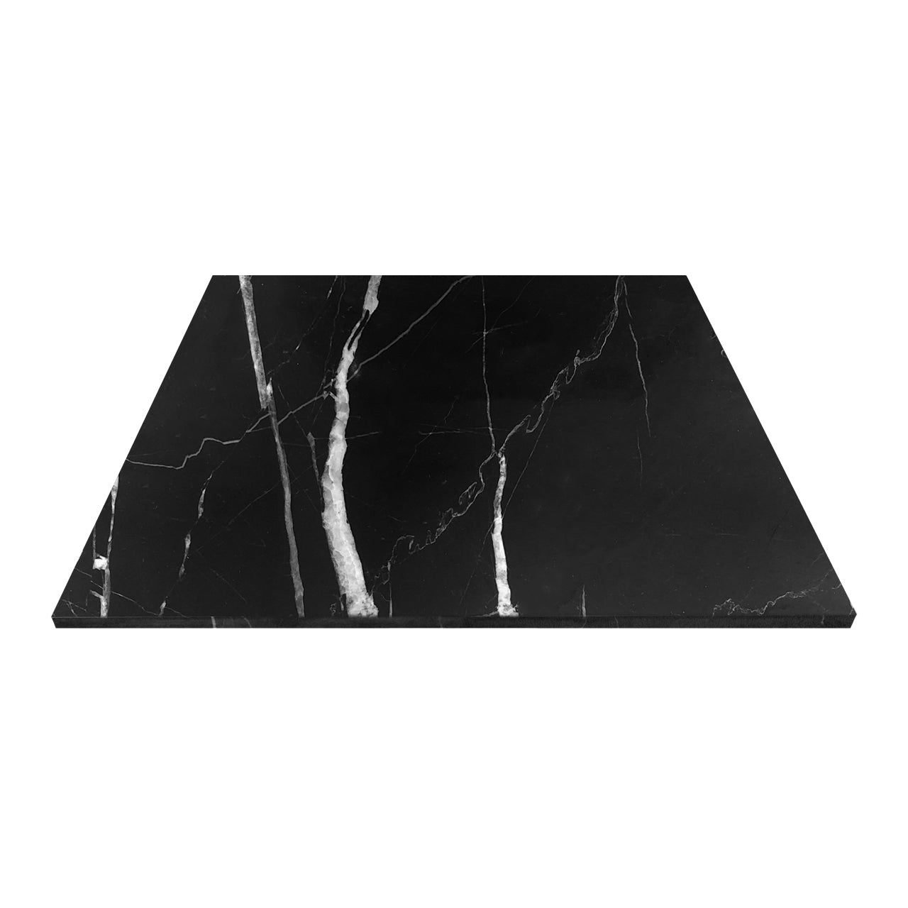 18x18 Nero Marquina Black Marble Tile Honed