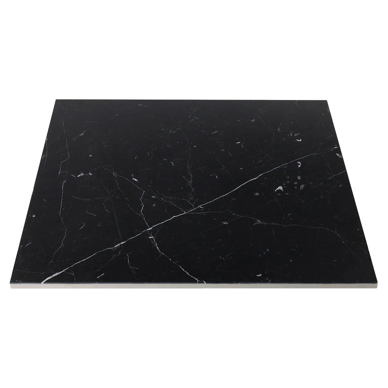 24x24 Nero Marquina Black Marble Tile Honed
