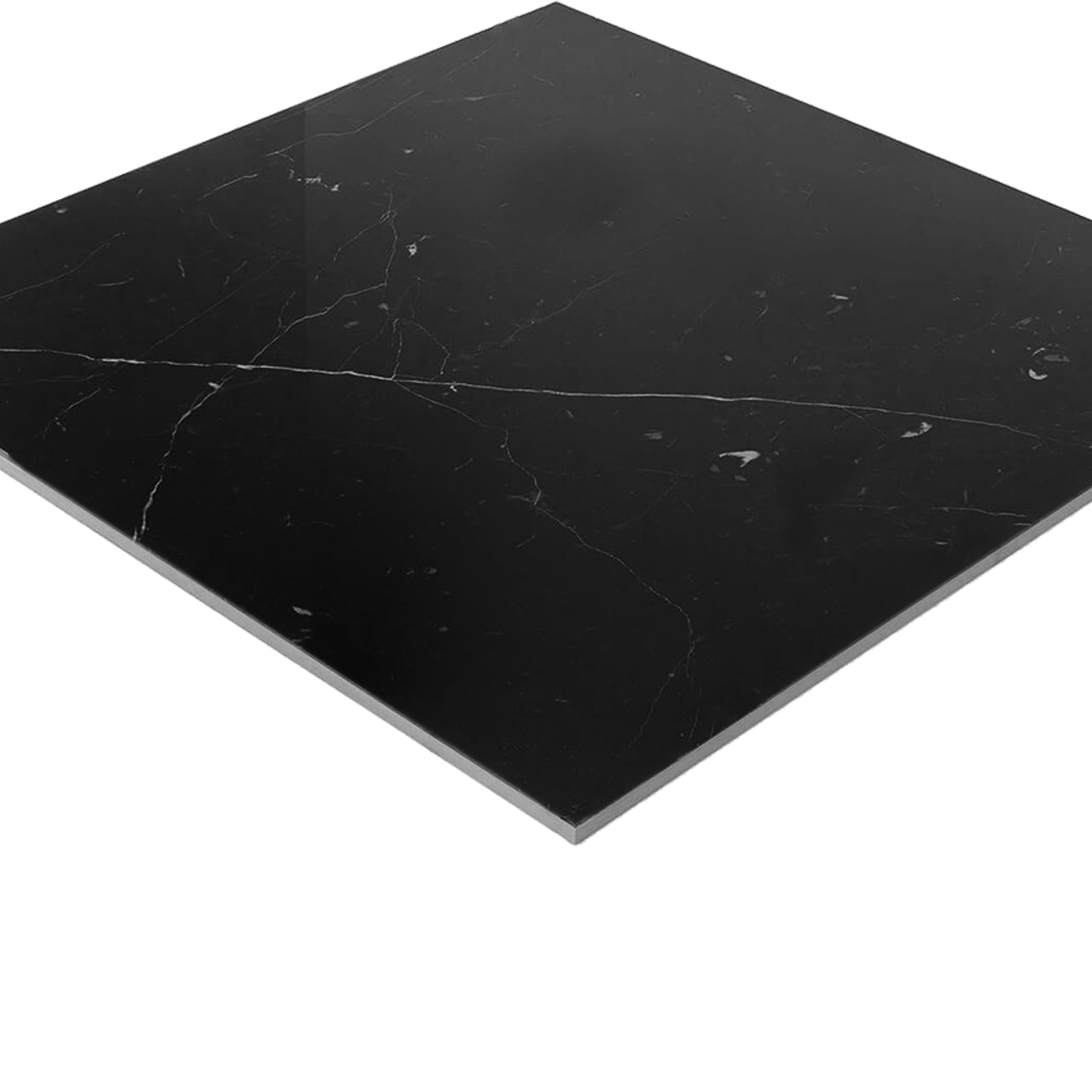 24x24 Nero Marquina Black Marble Tile Polished