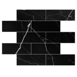 4x12 Nero Marquina Black Marble Tile Honed