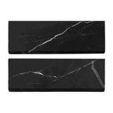 4x12 Nero Marquina Black Marble Bullnose Trim Tile Polished