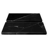 4x12 Nero Marquina Black Marble Bullnose Trim Tile Polished
