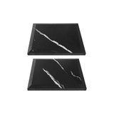 4x4 Nero Marquina Black Wide Beveled Marble Tile Polished