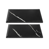 6x12 Nero Marquina Black Marble Wide Beveled Tile Polished