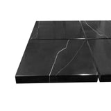 Nero Marquina Black Marble 6x6 Subway Tile Honed