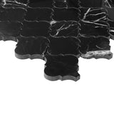 Nero Marquina Black Marble Arabesque Baroque Lantern Mosaic Tile Polished