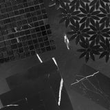 Nero Marquina Black Marble 5/8x5/8 Mosaic Tile Polished