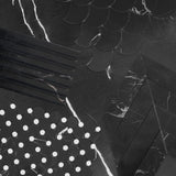 Nero Marquina Black Marble 6x24 Flute 3D Dimensional Tile Polished