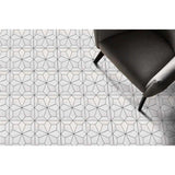 Blomma Honed Marble Mosaic Tile in Bianco