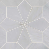 Blomma Honed Marble Mosaic Tile in Grigio