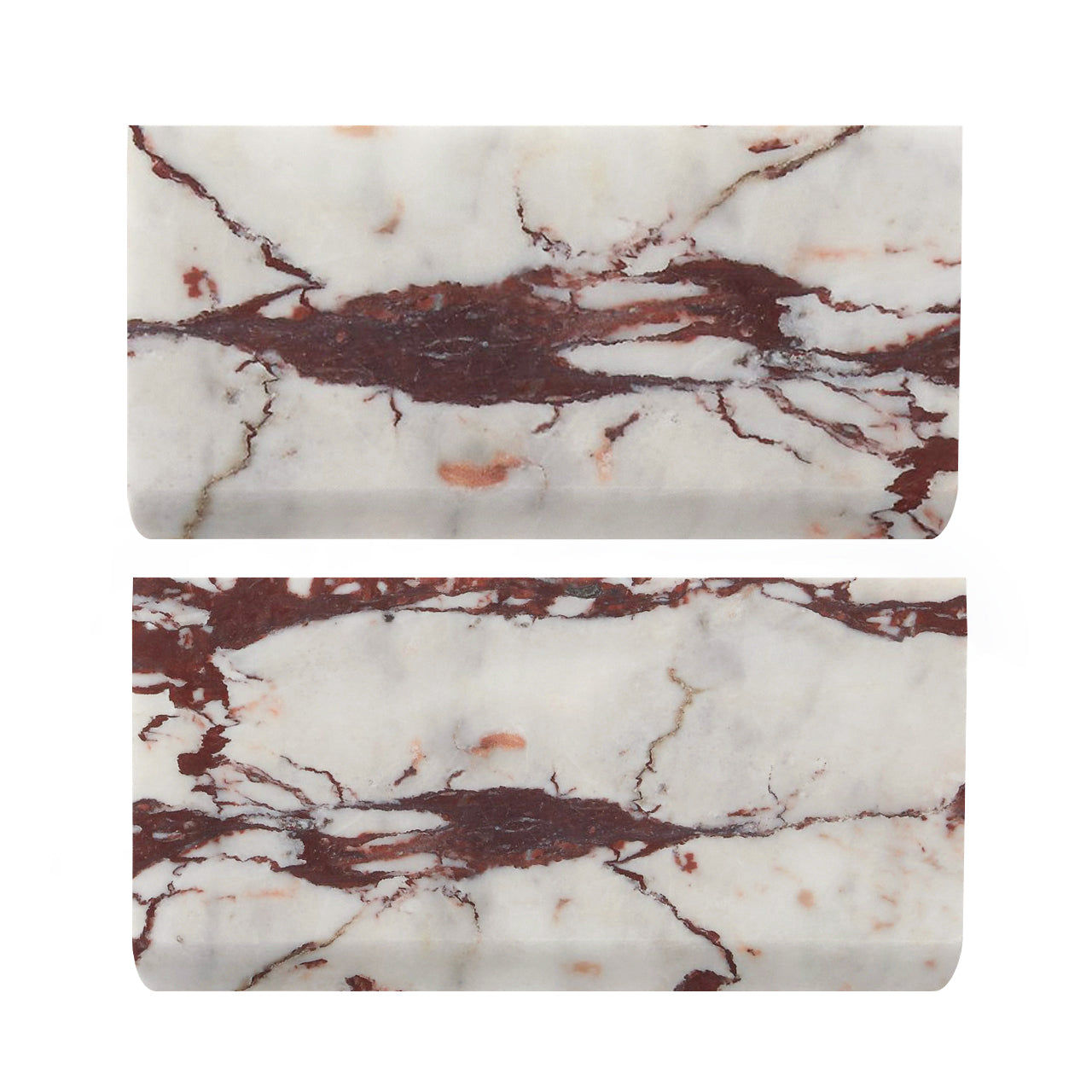 Calacatta Viola Marble 3" x 6" Bullnose Trim Tile Polished