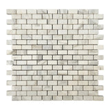 Calacatta Gold Marble Mini Brick Mosaic Tile Honed