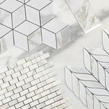 Calacatta Gold Marble Mini Brick Mosaic Tile Polished