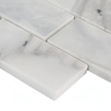 Calacatta Cressa 2X4 Honed Marble Mosaic