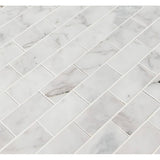 Calacatta Cressa 2X4 Honed Marble Mosaic
