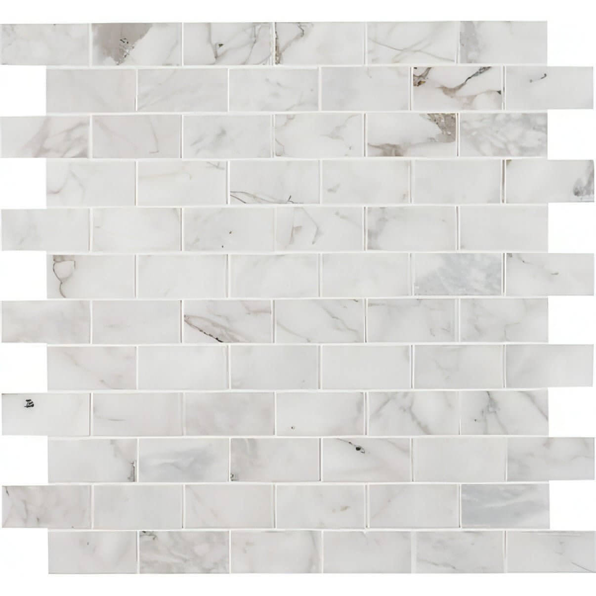 Calacatta Cressa 2X4 Honed Marble Mosaic