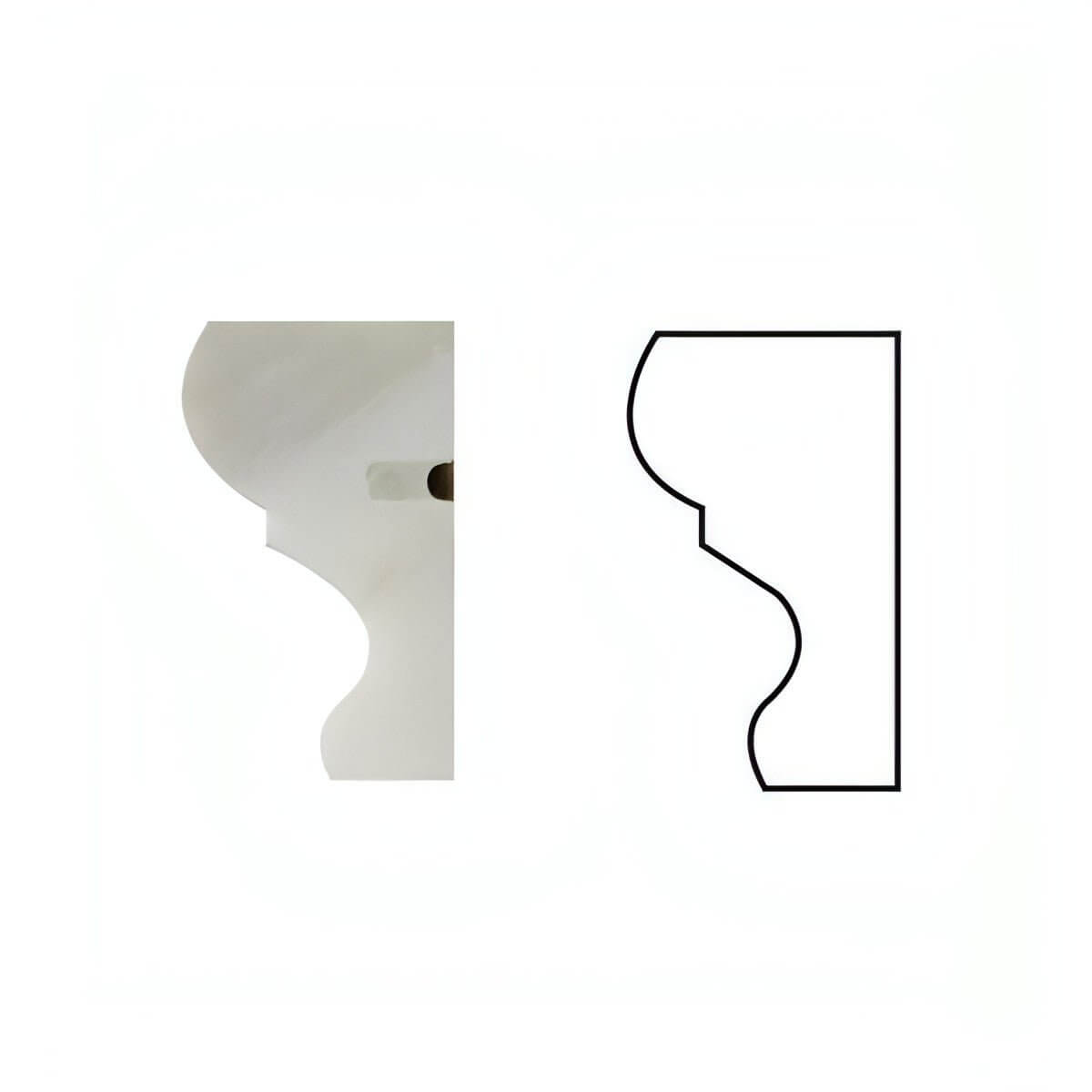 Calacatta Gold Marble Crown - Mercer Molding Trim