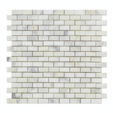 Calacatta Gold Marble Honed Baby Brick Mosaic Tile