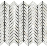 Calacatta Gold Marble Honed Mini Chevron Mosaic Italian Marble