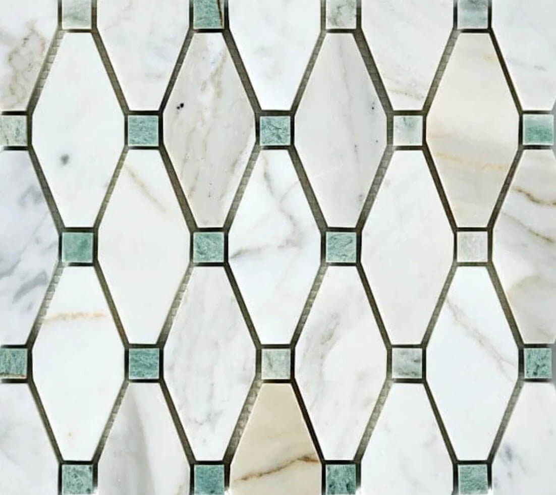 Calacatta Green CalaVerde 2x4 Octave Marble Mosaic