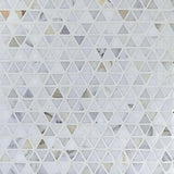 Calacatta Gold Tumbled Triangle / Prism Marble Mosaic Tile