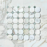 Calacatta Green Octagon CalaVerde Mosaic Tile