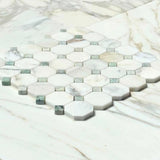 Calacatta Green Octagon CalaVerde Mosaic Tile