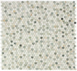 Calacatta Green Penny Round CalaVerde Polished 11 x 11.75