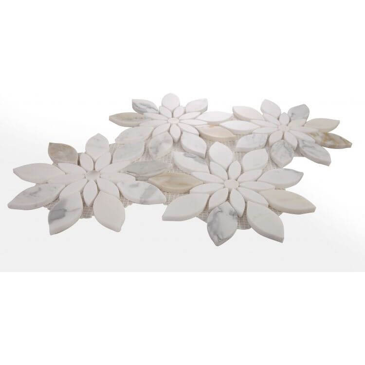 Calacatta Thassos Floral Pattern