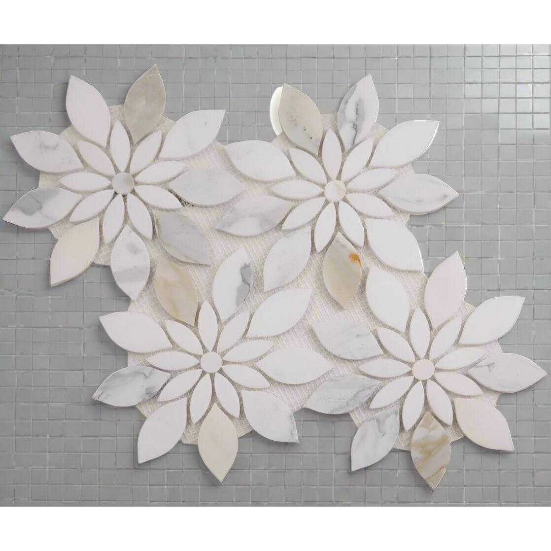 Calacatta Thassos Floral Pattern