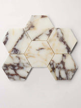 Calacatta Violet Purple 3″ Hexagon Mosaic Tile