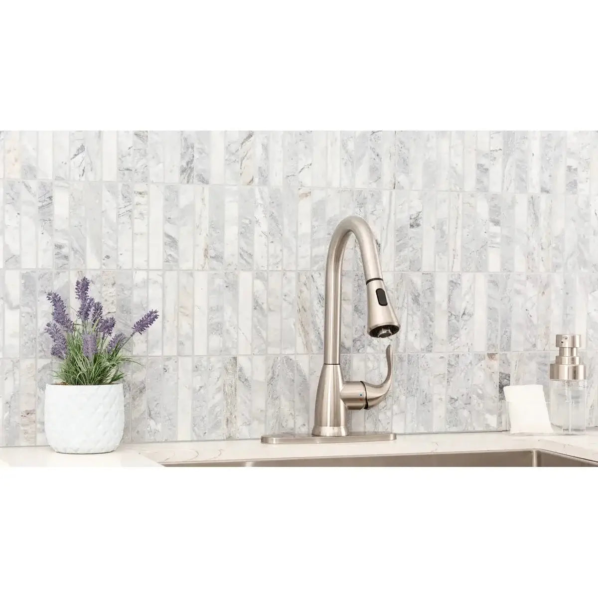 Capri Blue 1X6 Stack Pattern Honed