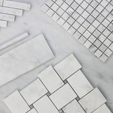 Carrara White Italian Marble 1" x 1" Mosaic Tile Honed