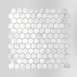 Carrara White Marble 1" Hexagon Mosaic