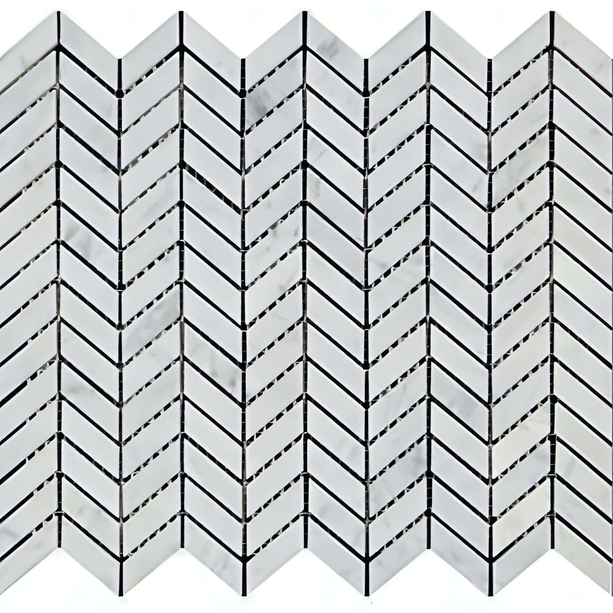 Carrara White Marble Honed Mini Chevron Mosaic Tile