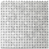 Carrara Cardiglio Octagon Marble Mosaic Tile