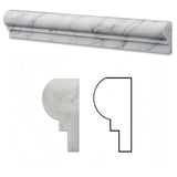 Carrara White Marble Og-1 Chair Rail Molding Trim