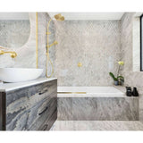 Carrara White Marble 1" Diamond Mosaic Tile