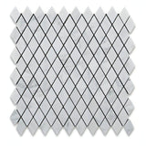 Carrara White Marble 1" Diamond Mosaic Tile