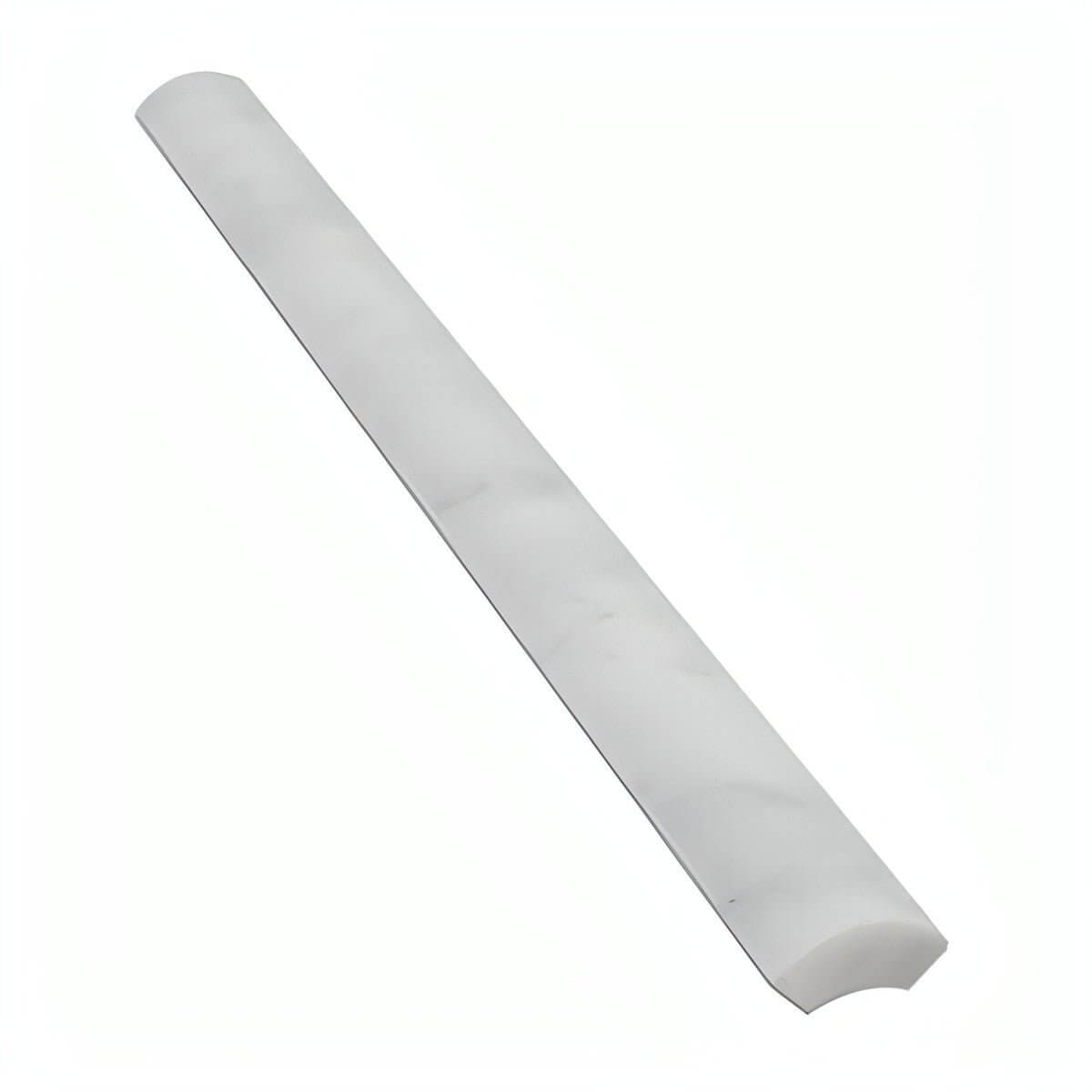 Carrara White Marble Polished Quarter - Round Trim Molding
