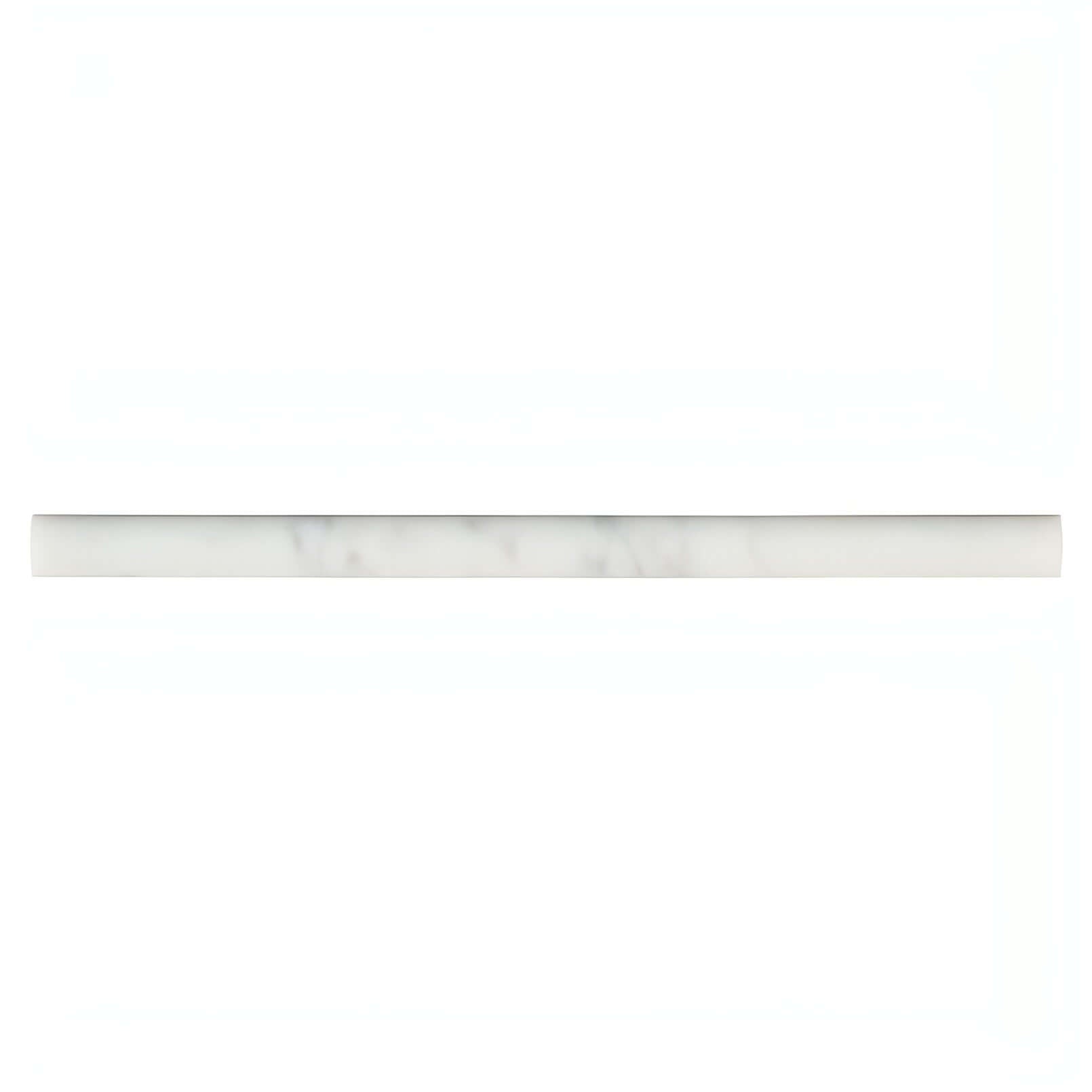 Carrara White Pencil Molding  3/4 x 12