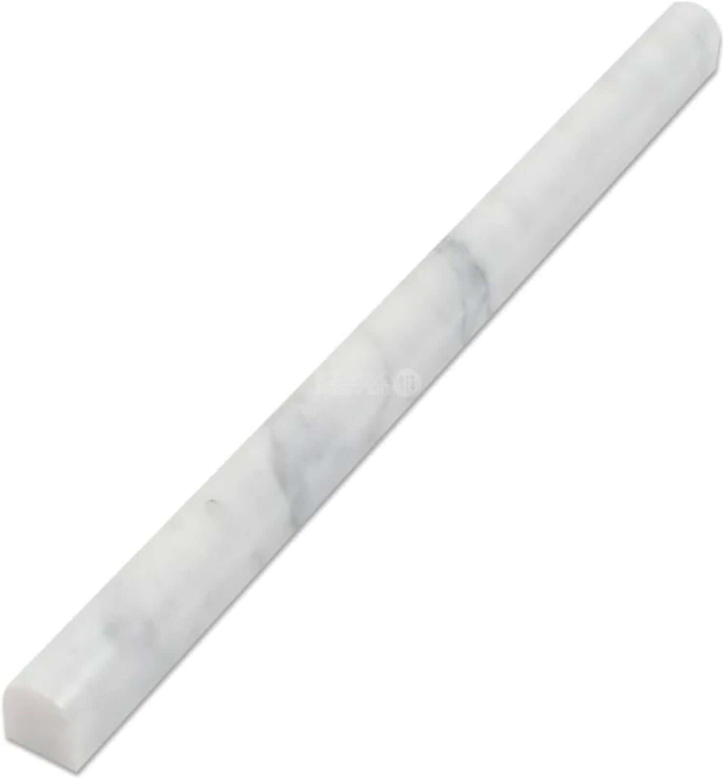 Carrara White Pencil Molding  3/4 x 12