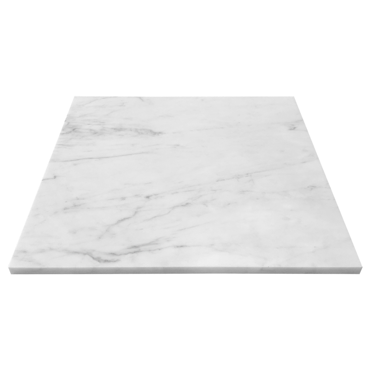 Carrara White Italian Marble 24" x 24" Tile Polished