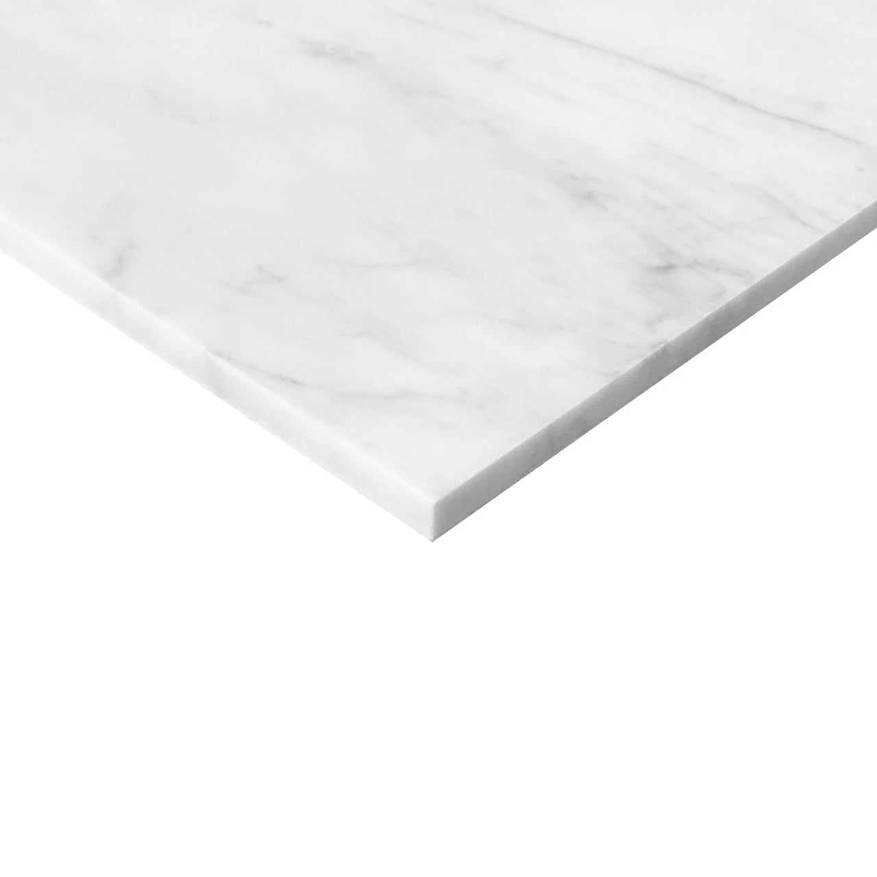 Carrara White Italian Marble 24" x 24" Tile Honed