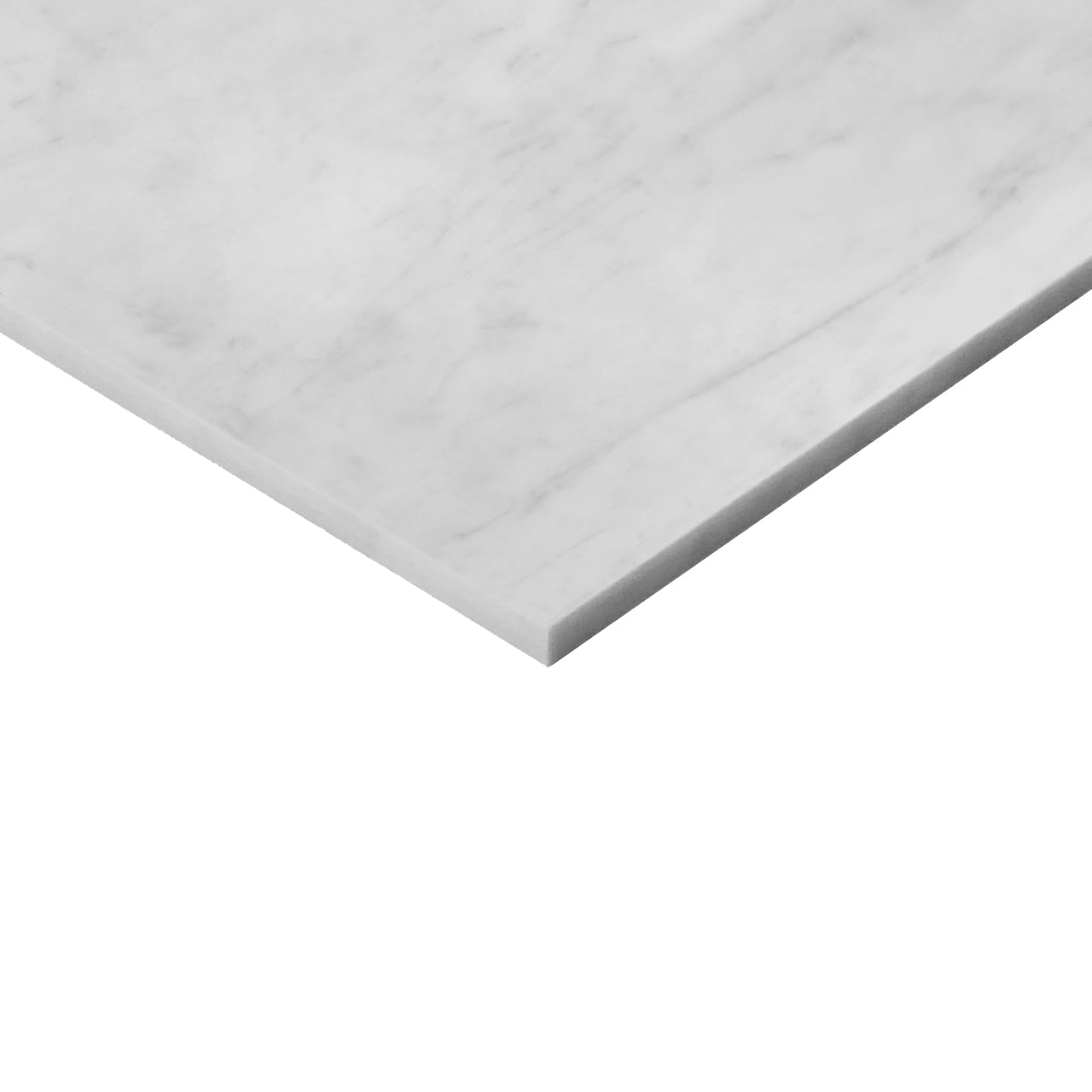 Carrara White Italian Marble 16" x 16" Tile Honed
