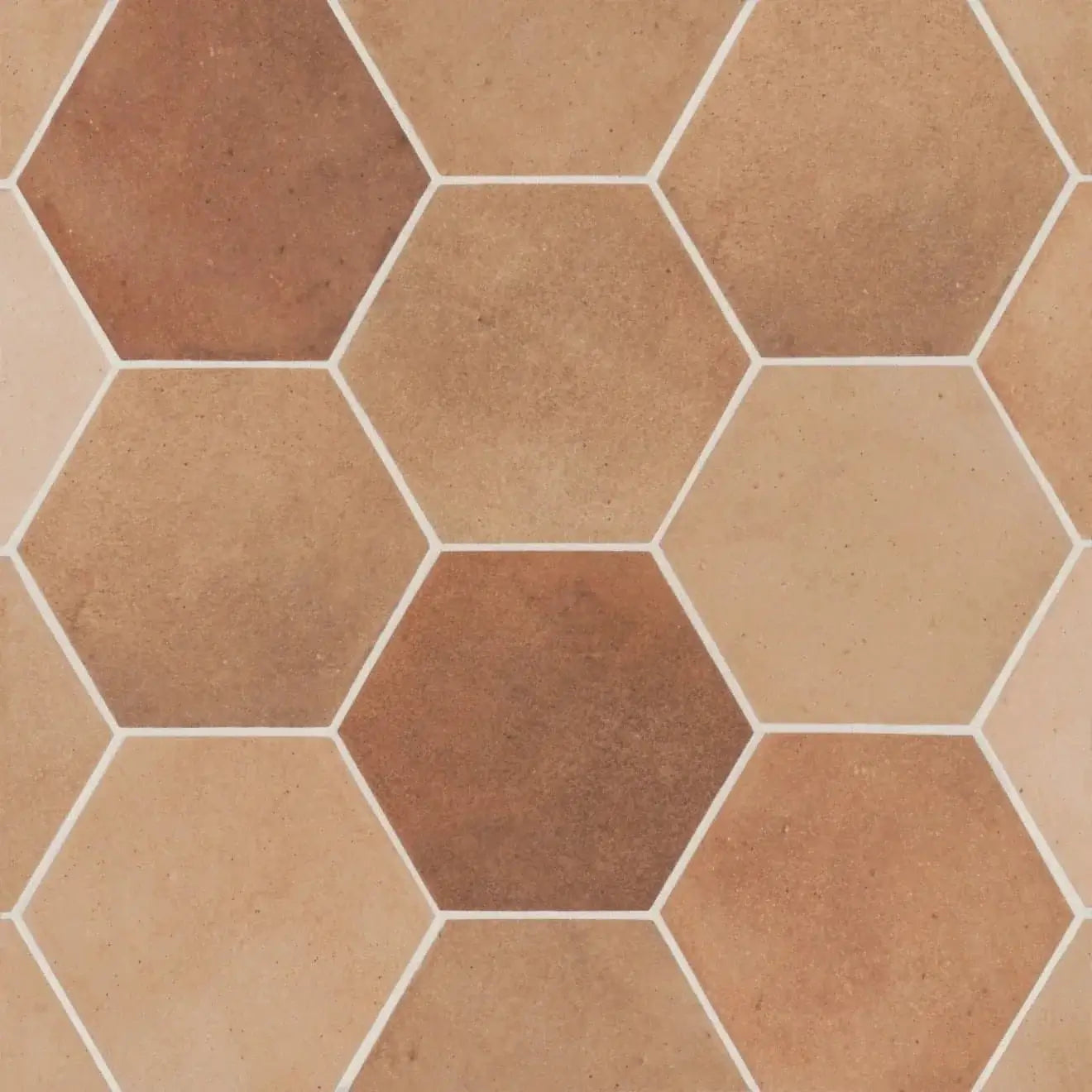 Celine 4" Hexagon Porcelain Floor & Wall Tile in Cotto