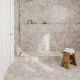 Celine 4" x 4" Matte Porcelain Floor & Wall Tile in Taupe