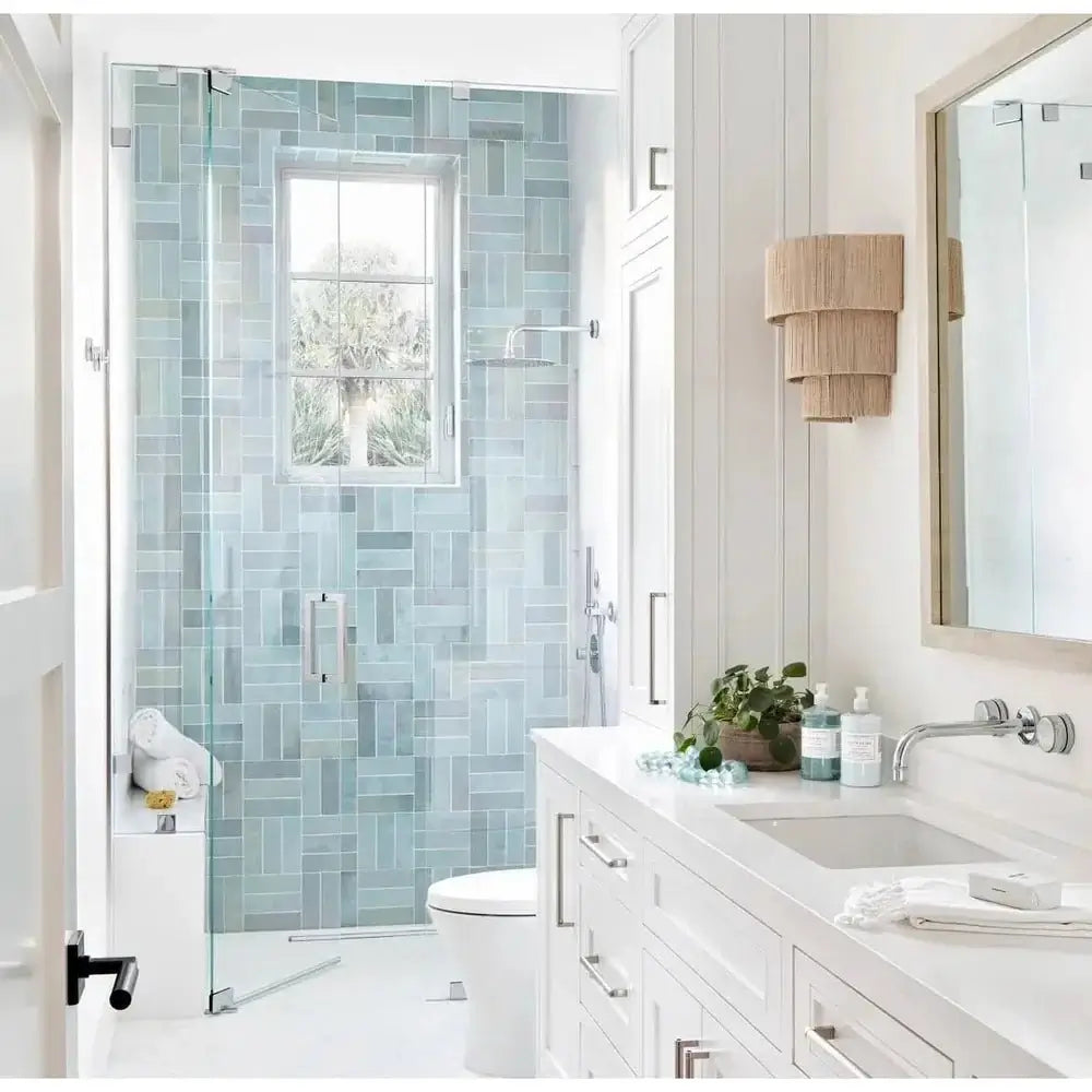 Cloe 2.5" x 8" Ceramic Tile in Baby Blue